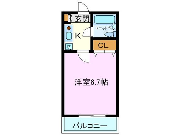 菰池パ-クハウス(1K/4階)の間取り写真