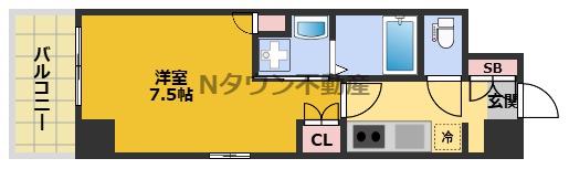 IARIM栄東(1K/10階)の間取り写真
