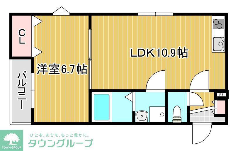 LA-CREA ZII(1LDK/1階)の間取り写真