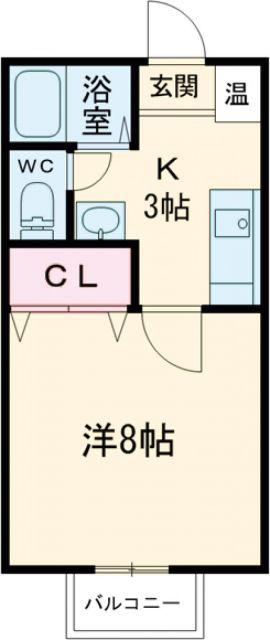 アリヴィオII番館(1K/2階)の間取り写真