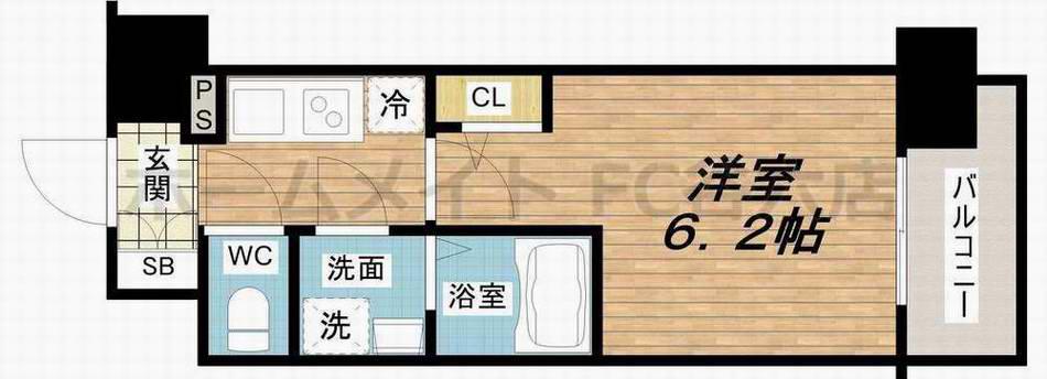 エスリード梅田グレイス(1K/5階)の間取り写真