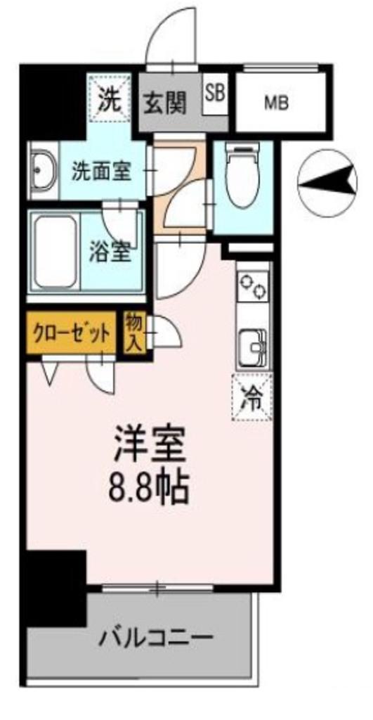 アオイレジデンス早稲田(ワンルーム/4階)の間取り写真