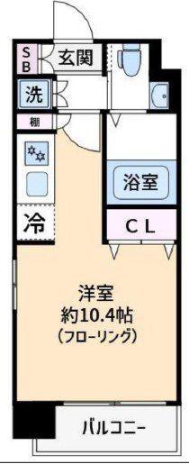 エルフラット板橋本町(1K/11階)の間取り写真