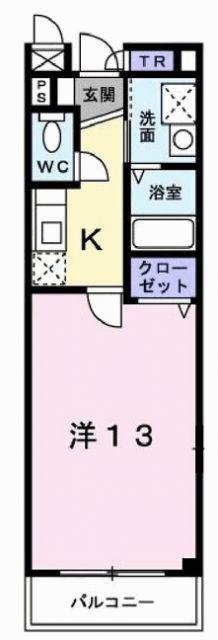 JR加古川線 滝野駅 徒歩9分 2階建 築22年(1K/2階)の間取り写真