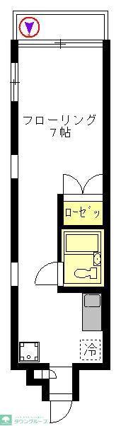 MTビル(1K/3階)の間取り写真