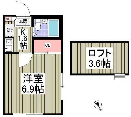 リブレス新河岸III(1K/1階)の間取り写真