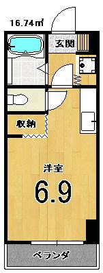 パレスサイドホームズ(1K/3階)の間取り写真