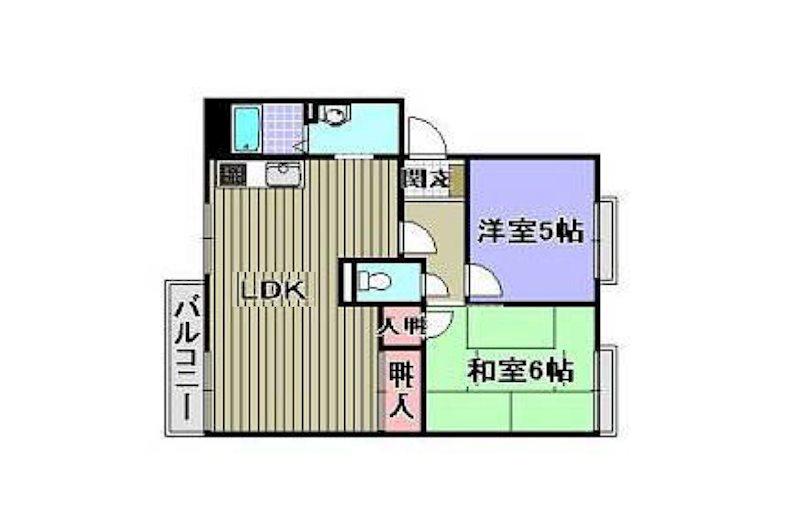 ハイツ菅原(2LDK/1階)の間取り写真
