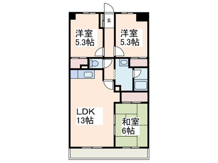 プラトゥ・モリ(3LDK/2階)の間取り写真