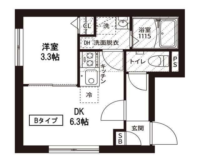 レピュア菊川駅前レジデンス(1DK/3階)の間取り写真
