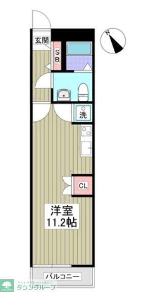 サンネクテール恵比寿(ワンルーム/2階)の間取り写真