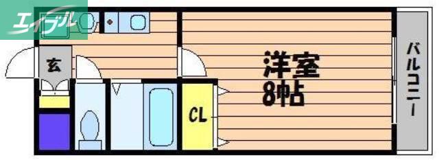 パラッツォ21(1K/2階)の間取り写真