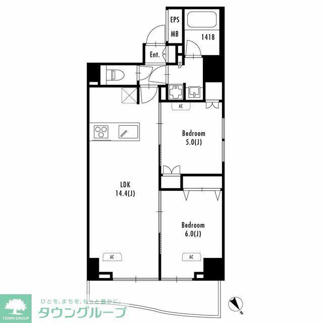GRANPASEO田端II(2LDK/2階)の間取り写真