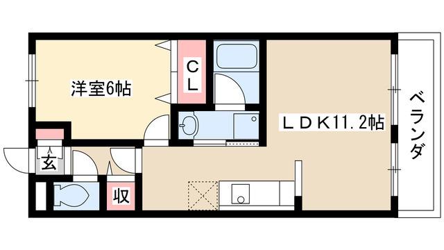 マ・メゾン清寿(1LDK/1階)の間取り写真