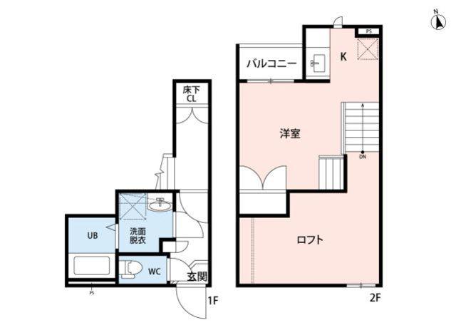 CB香椎さくらA(1K/1階)の間取り写真