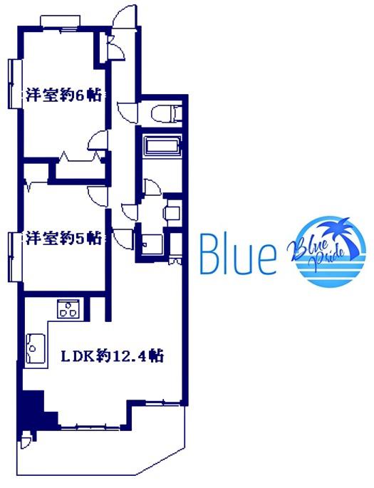 グランベル川崎南幸町デュアルステージ(2LDK/6階)の間取り写真