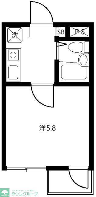 上福岡メゾンスタット(1K/2階)の間取り写真
