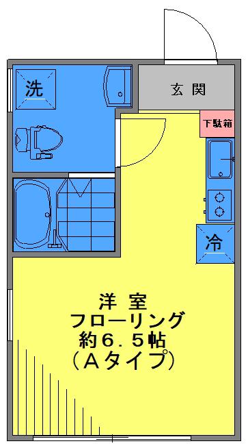 CICADA SAKURAJOSUI(ワンルーム/4階)の間取り写真