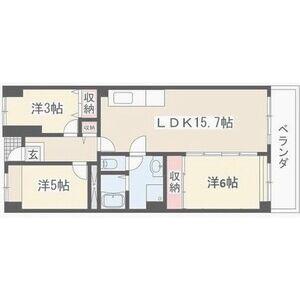 アーバンドエル杁中(3LDK/9階)の間取り写真