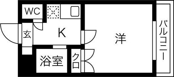 シャルマンビレッジ(1K/2階)の間取り写真