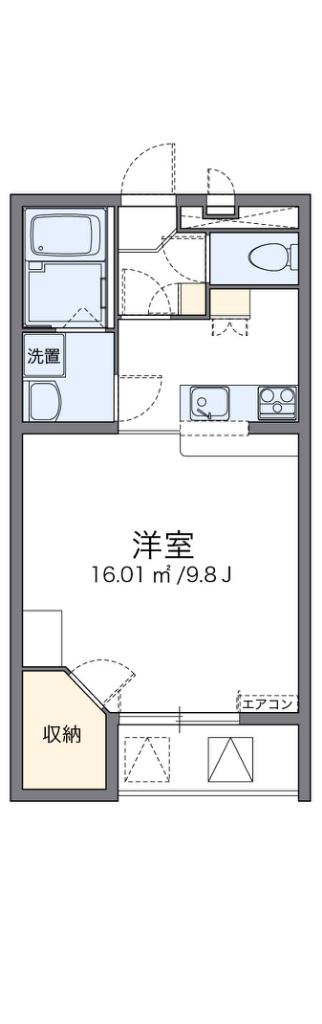 レオパレスLA VISTA2(1K/2階)の間取り写真