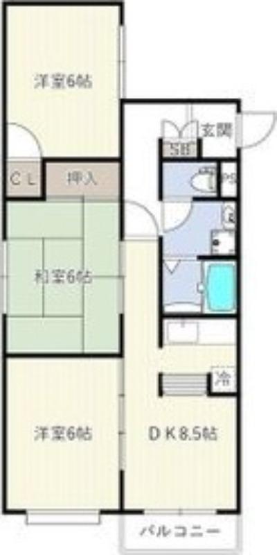 エクセレント北24条(3LDK/3階)の間取り写真