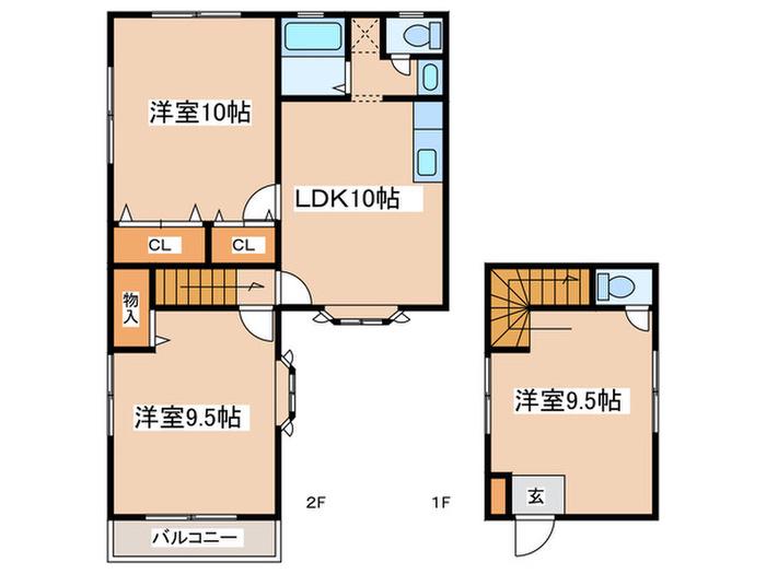 ソレイユ(3LDK/1階)の間取り写真