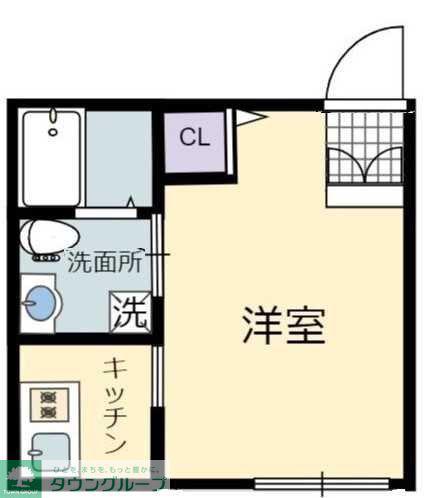 ロイヤルメゾン幕張本郷(1K/2階)の間取り写真