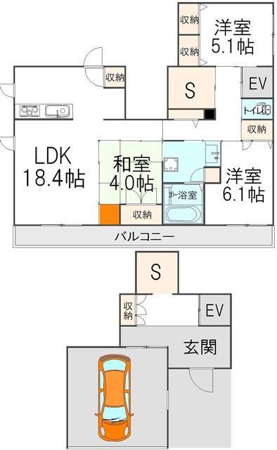 ソフィア本八幡(3SLDK/3階)の間取り写真