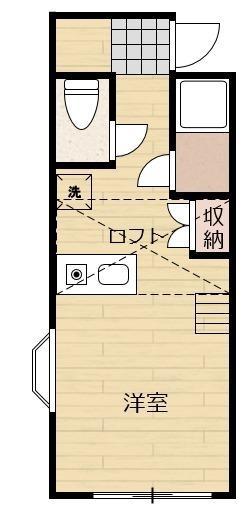ビレッジウエスト1(ワンルーム/1階)の間取り写真