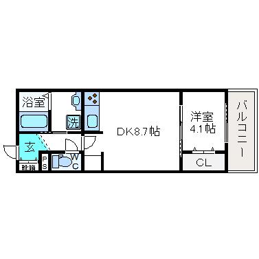 YOSHIDAマンション(1DK/2階)の間取り写真