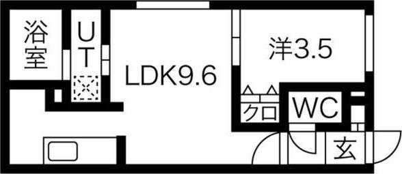 HARNESS北1条(1LDK/5階)の間取り写真