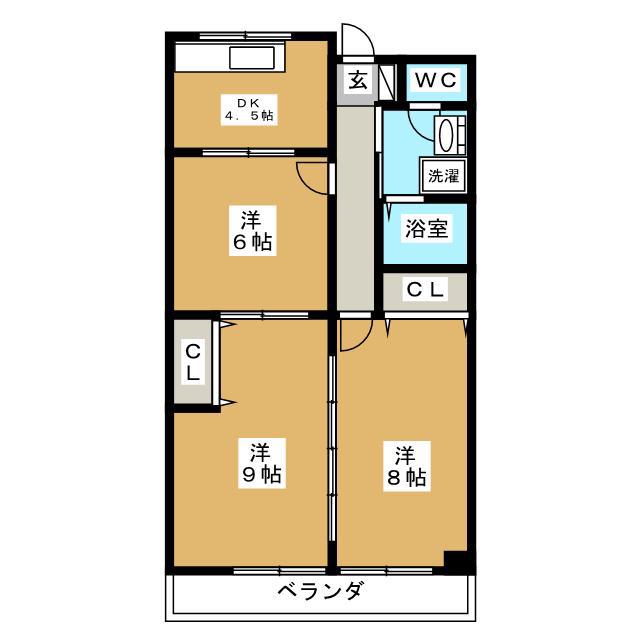 レジデンスジュイエ(3K/5階)の間取り写真