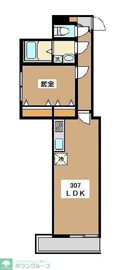 ミリアビタ船橋(1LDK/3階)の間取り写真