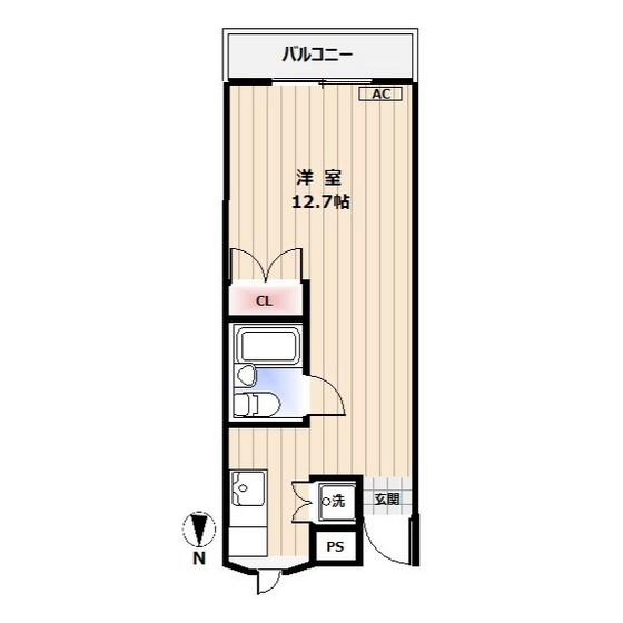 VERT新中野(ワンルーム/3階)の間取り写真