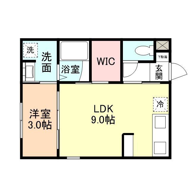 INTEGRAL大泉II(1LDK/1階)の間取り写真