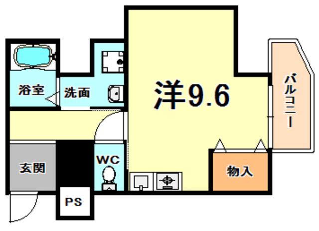 KITANO FLATS PLUS(ワンルーム/5階)の間取り写真