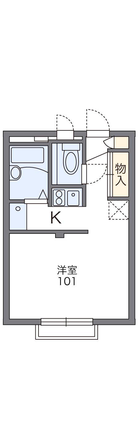 レオパレスクリオネ(1K/2階)の間取り写真