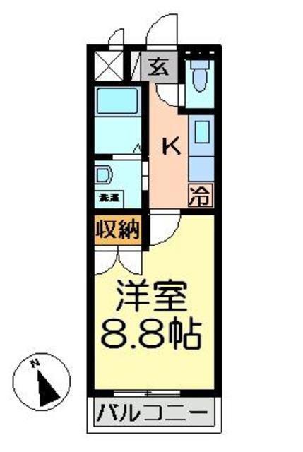 ワイズ パラシオン(1K/3階)の間取り写真