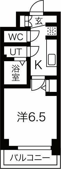 プレサンス新大阪イオリア(1K/6階)の間取り写真