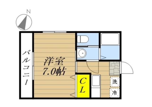 セントラルハイツNAKADA(1K/2階)の間取り写真