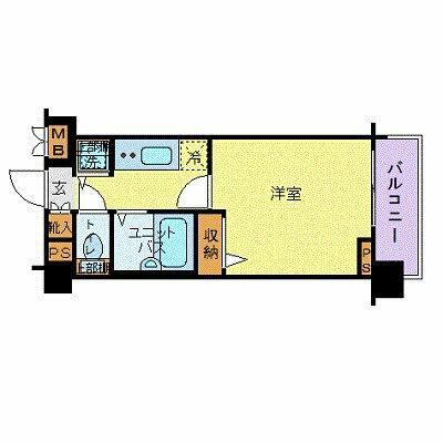 フェニックス芝アストラーレ(1K/2階)の間取り写真