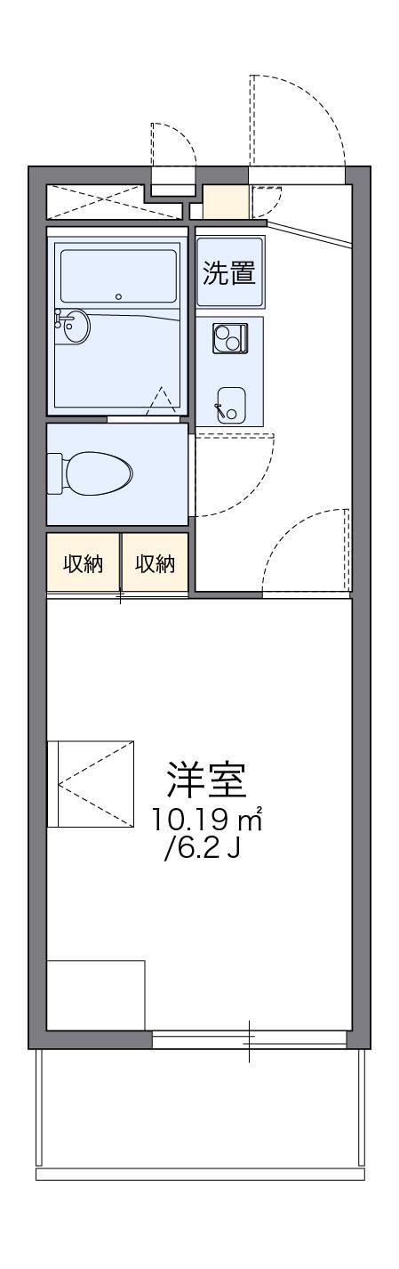 レオパレスハーモニーランドI(1K/2階)の間取り写真