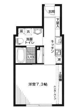 ランドレジデンス小石川(1K/4階)の間取り写真