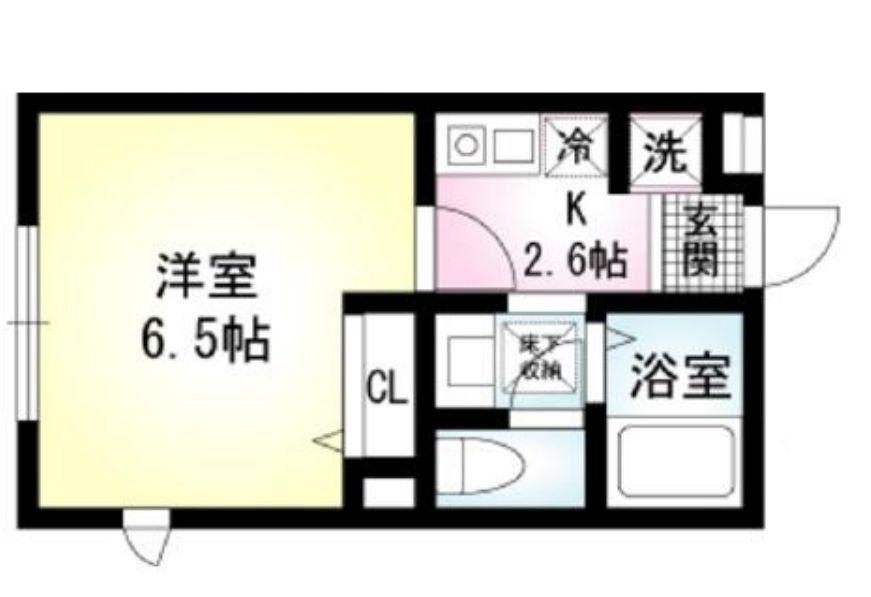 FCレジデンス横濱白楽(1K/1階)の間取り写真