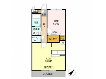 エスペランサ(1LDK/3階)の間取り写真