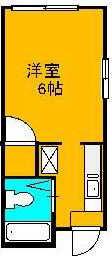 旭コーポ(ワンルーム/1階)の間取り写真