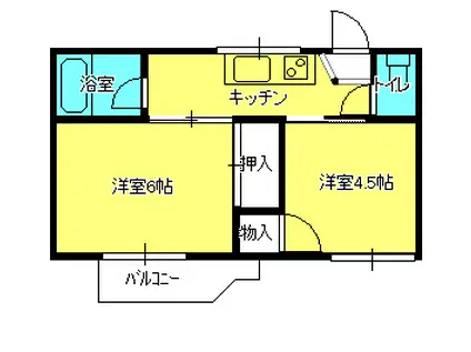 メゾン・ド・デージィー(2K/2階)の間取り写真