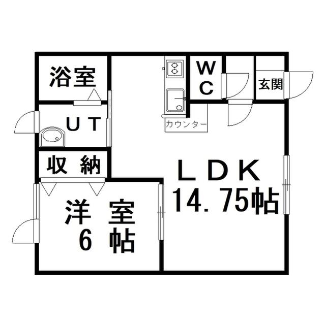 ケイズ・ステーブル(1LDK/1階)の間取り写真