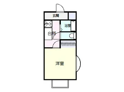 メゾンパストラル(1K/1階)の間取り写真
